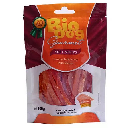 Petisco Biodog Gourmet Soft Strips 100g