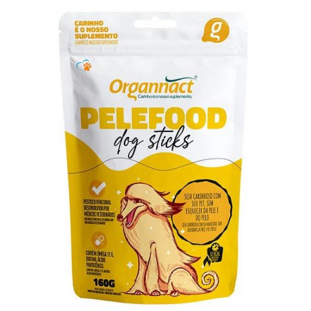 Pelefood Sticks Para Cães 160g - Organnact