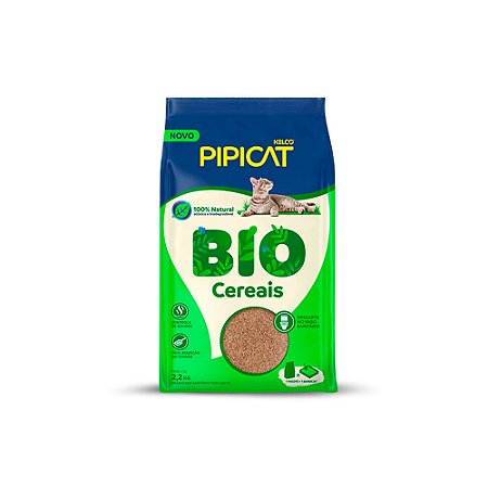 Granulado Higiênico Pipicat Bio Cereais Para Gatos 2,2kg