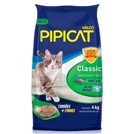 Granulado Higiênico Pipicat Classic Odor Block Para Gatos