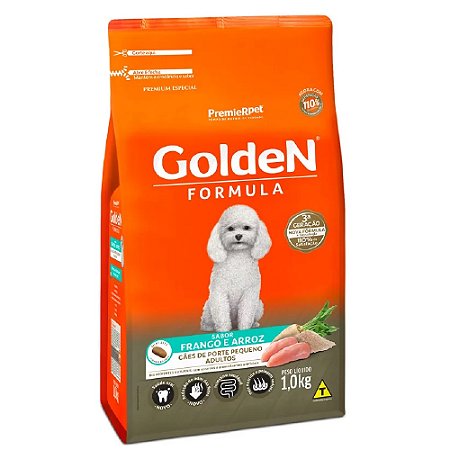 Ração Golden Fórmula Cães Adultos Porte Pequeno Sabor Frango e Arroz - PremierPet