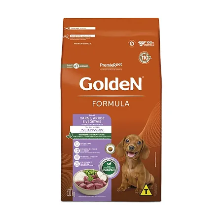 Ração Golden Fórmula Cães Filhotes Porte Pequeno Sabor Carne e Arroz - PremierPet