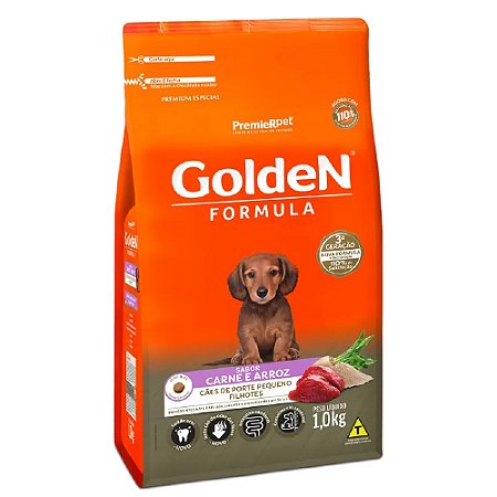 Ração Golden Fórmula Cães Filhotes Porte Pequeno Sabor Carne e Arroz - PremierPet