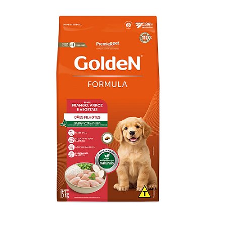 Ração Golden Fórmula Cães Filhotes Sabor Frango e Arroz - PremierPet