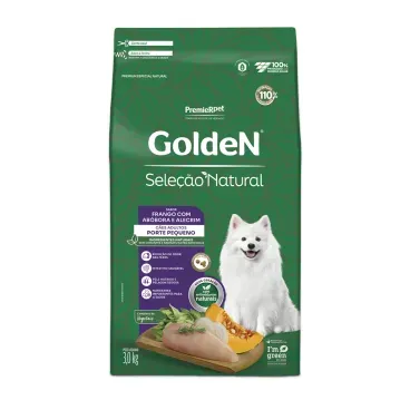 Ração Golden Cães Seleção Natural Adultos Porte Pequeno Sabor Frango Abóbora e Alecrim - PremierPet