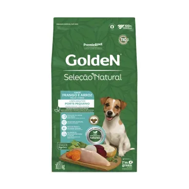 Ração Golden Cães Seleção Natural Adultos Porte Pequeno Sabor Frango e Arroz - PremierPet
