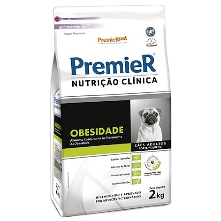 Ração Premier Nutrição Clínica Obesidade Cães Adultos Porte Pequenos - PremierPet