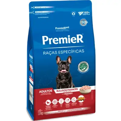 Ração Premier Raças Específicas Bulldog Francês Adultos Sabor Frango - PremierPet