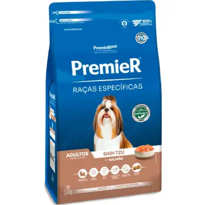Ração Premier Raças Específicas Shih Tzu Adultos Sabor Salmão - PremierPet