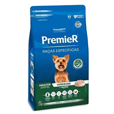 Ração Premier Raças Específicas Yorkshires Adultos Sabor Frango - PremierPet