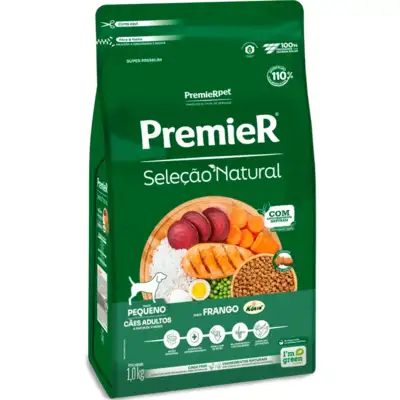 Ração Premier Seleção Natural Cães Adultos Porte Pequeno Sabor Frango Korin - PremierPet