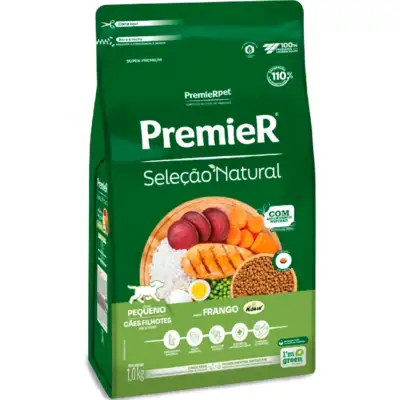 Ração Premier Seleção Natural Cães Filhotes Porte Pequeno Sabor Frango Korin - PremierPet