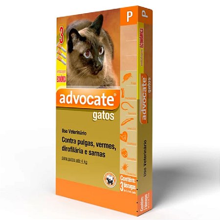 Antipulgas  Advocate para Gatos Até 4Kg 0,4ml - Elanco