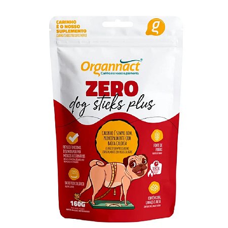 Organnact Zero Dog Sticks Plus Para Cães 160g