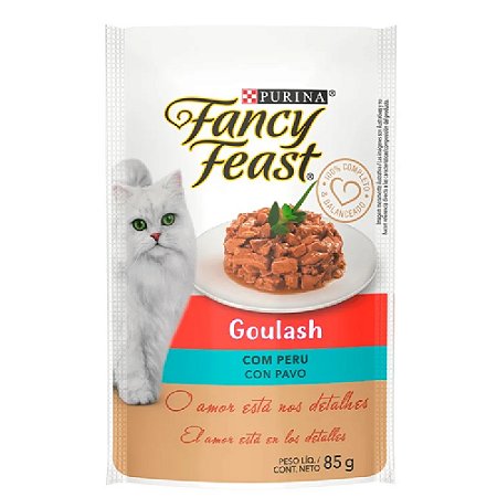 Ração Úmida Fancy Feast Goulash Gatos Adultos Sabor Peru 85g Purina