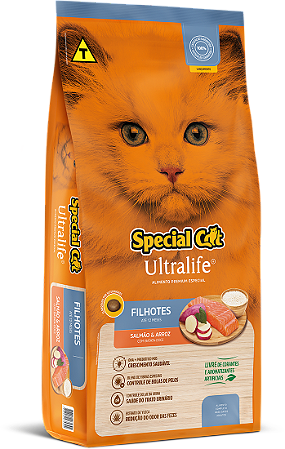 Ração Special Cat Ultralife Gatos Filhotes Sabor Salmão e Arroz