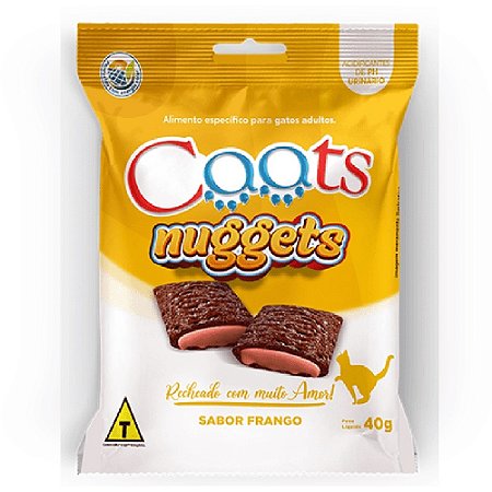 Snack Caats Nuggets Para Gatos Adultos Sabor Frango 40g
