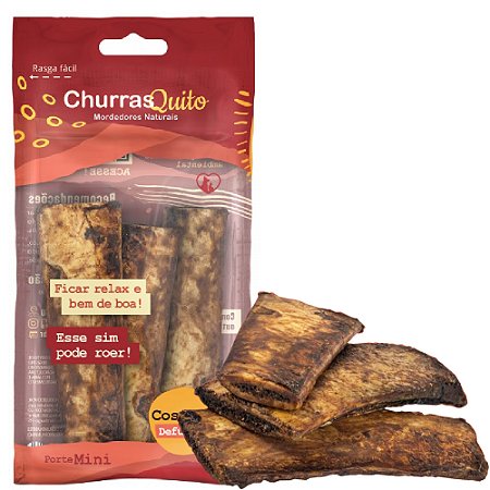 Snack Natural Churrasquito Costela Defumada para Cães