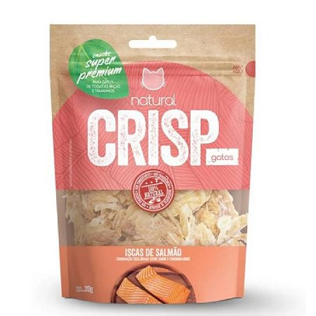 Snack Natural Crisp para Gatos Iscas de Salmão 20g