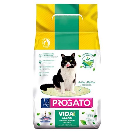 Granulado Higiênico Progato Vida Clean Para Gatos 1,8kg