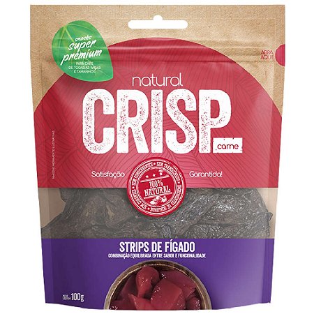 Snack Natural Crisp para Cães Sabor Strips de Fígado