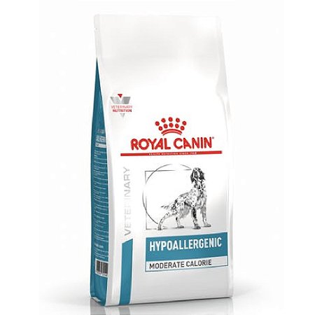 Ração Royal Canin Veterinary Diet Hypoallergenic Moderate Calorie Cães Adultos