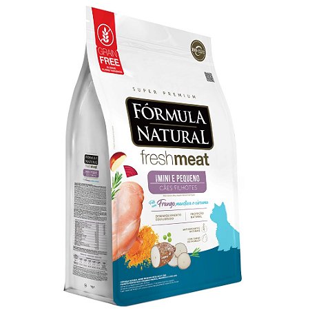 Ração Fórmula Natural Fresh Meat Cães Filhotes Raças Mini e Pequena Sabor Frango