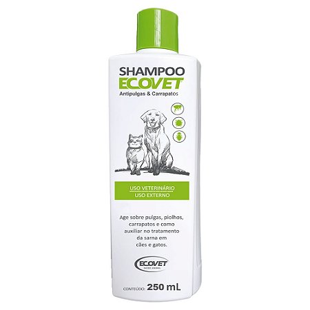 Shampoo Ecovet Antipulgas e Carrapaticida Cães e Gatos