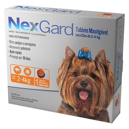 NexGard Antipulgas e Carrapatos para Cães de 2 a 4kg