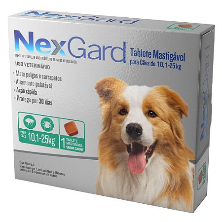 NexGard Antipulgas e Carrapatos para Cães de 10 a 25kg