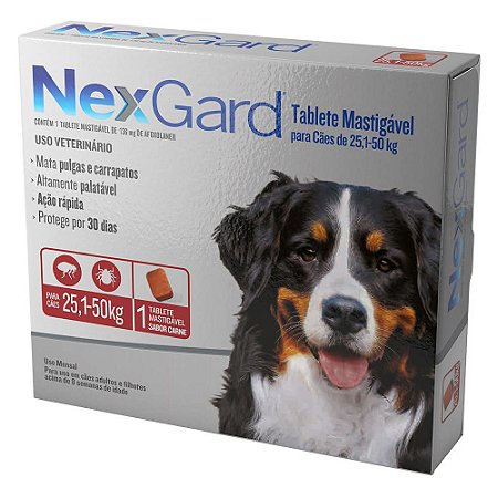 NexGard Antipulgas e Carrapatos para Cães de 25 a 50kg