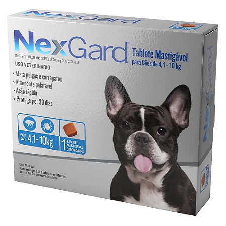 NexGard Antipulgas e Carrapatos para Cães de 4 a 10kg