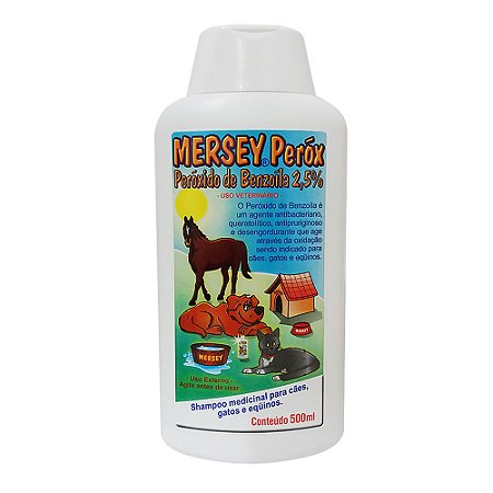 Shampoo Mersey Peróx para Cães, Gatos e Equinos