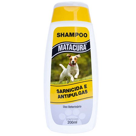Shampoo Matacura Sarnicida e Antipulgas para Cães 200ml