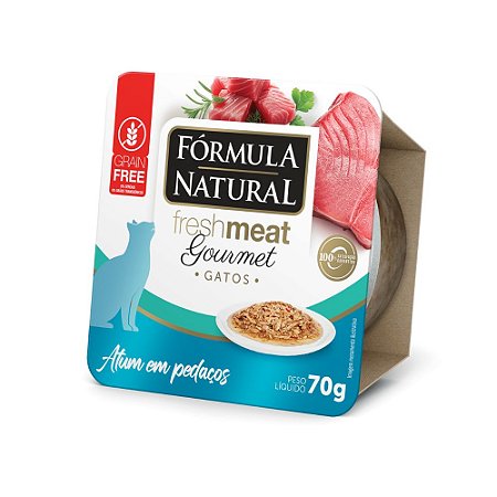 Ração Úmida Fórmula Natural Fresh Meat Gourmet Gatos Sabor Atum em Pedaços