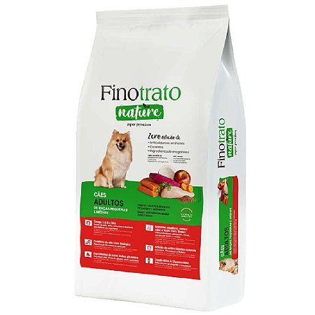 Ração Finotrato Nature Cães Adultos de Raças Pequenas e Médias
