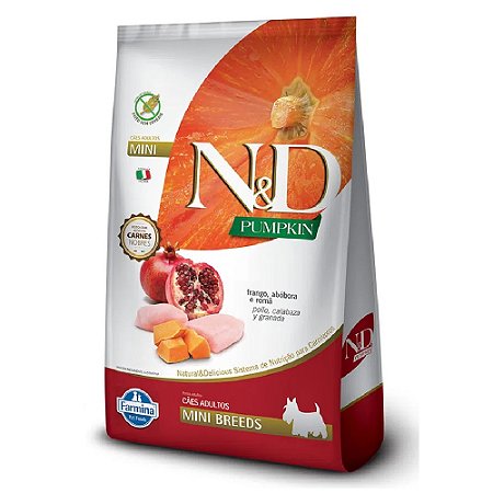 Ração N&D Pumpkin Cães Adultos Frango, Abóbora e Romã