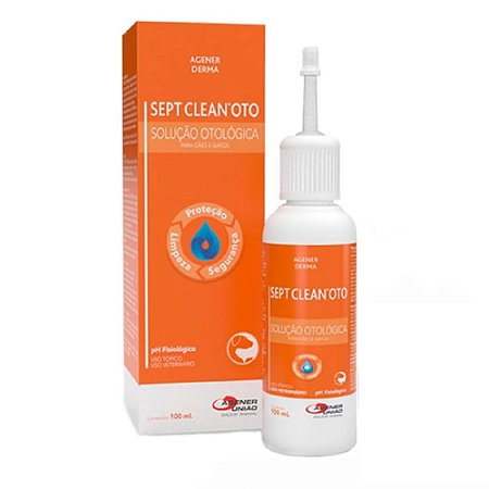 Sept Clean Oto Solução Otológica Agener União para Cães e Gatos 100ml