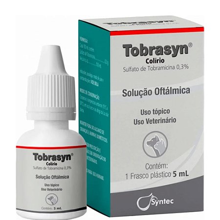Colírio Tobrasyn 5ml - Syntec para Cães e Gatos