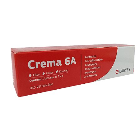 Crema 6A Labyes - Pomada Dermatológica para Cães e Gatos