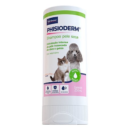 Phisioderm Shampoo Pele Seca para Cães e Gatos - Virbac