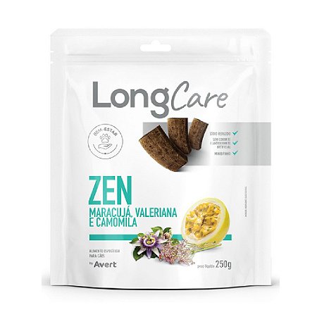 Snack LongCare Funcional Zen Cães Sabor Maracujá, Valeriana e Camomila - Avert