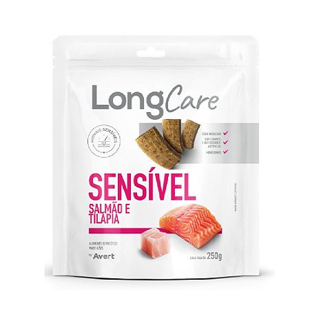 Snack LongCare Funcional Fuincional Cães Sabor Salmão e Tilápia - Avert