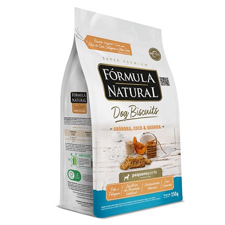 Snack Formula Natural Dog Biscuits Abóbora, Coco e Quinoa para Cães Pequeno Porte 250g