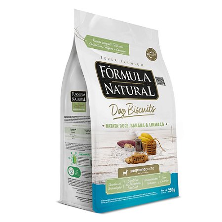 Snack Formula Natural Dog Biscuits Batata Doce, Banana e Linhaça para Cães Pequeno Porte 250g