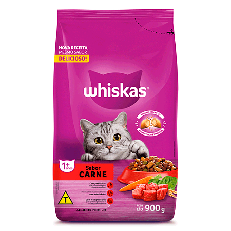 Ração Whiskas Gatos Adultos Sabor Carne