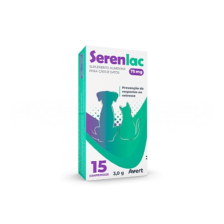 Suplemento Avert Serenlac para Cães e Gatos 75 mg