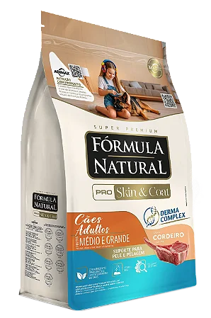 Ração Fórmula Natural Pró Skin & Coat para Cães Adultos de Porte Médio e Grande Sabor Cordeiro