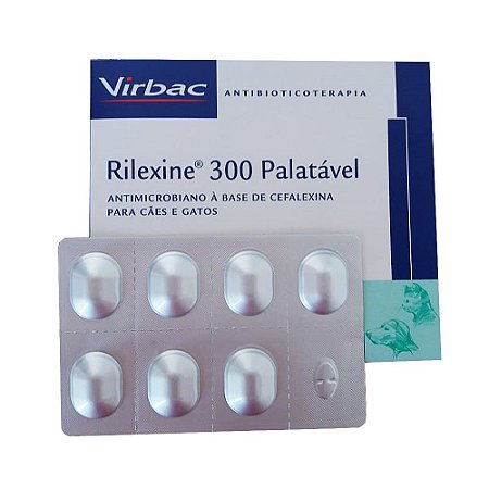 Rilexine 300mg Antibacteriano 7 Comprimidos - Cartela Avulsa + Bula