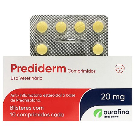 Prediderm 20mg Anti-inflamatório 10 Comprimidos - Blíster Hospitalar